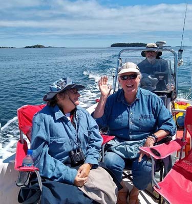 Captain Laura and crew aboard the Dorothy Helen